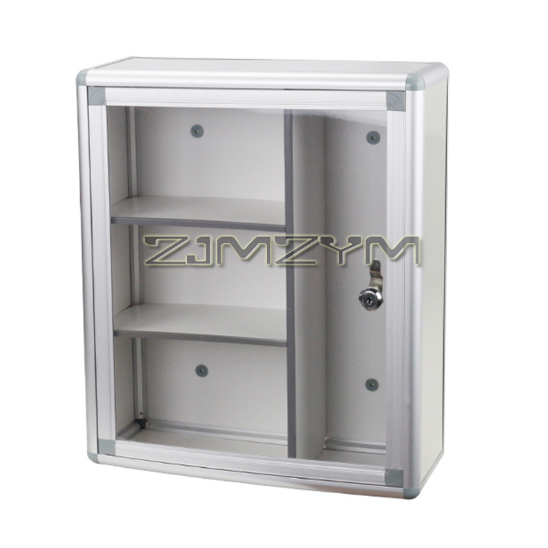Kotak obat portabel aluminium  - Medicine Cabinet Lock ulasan dan harga