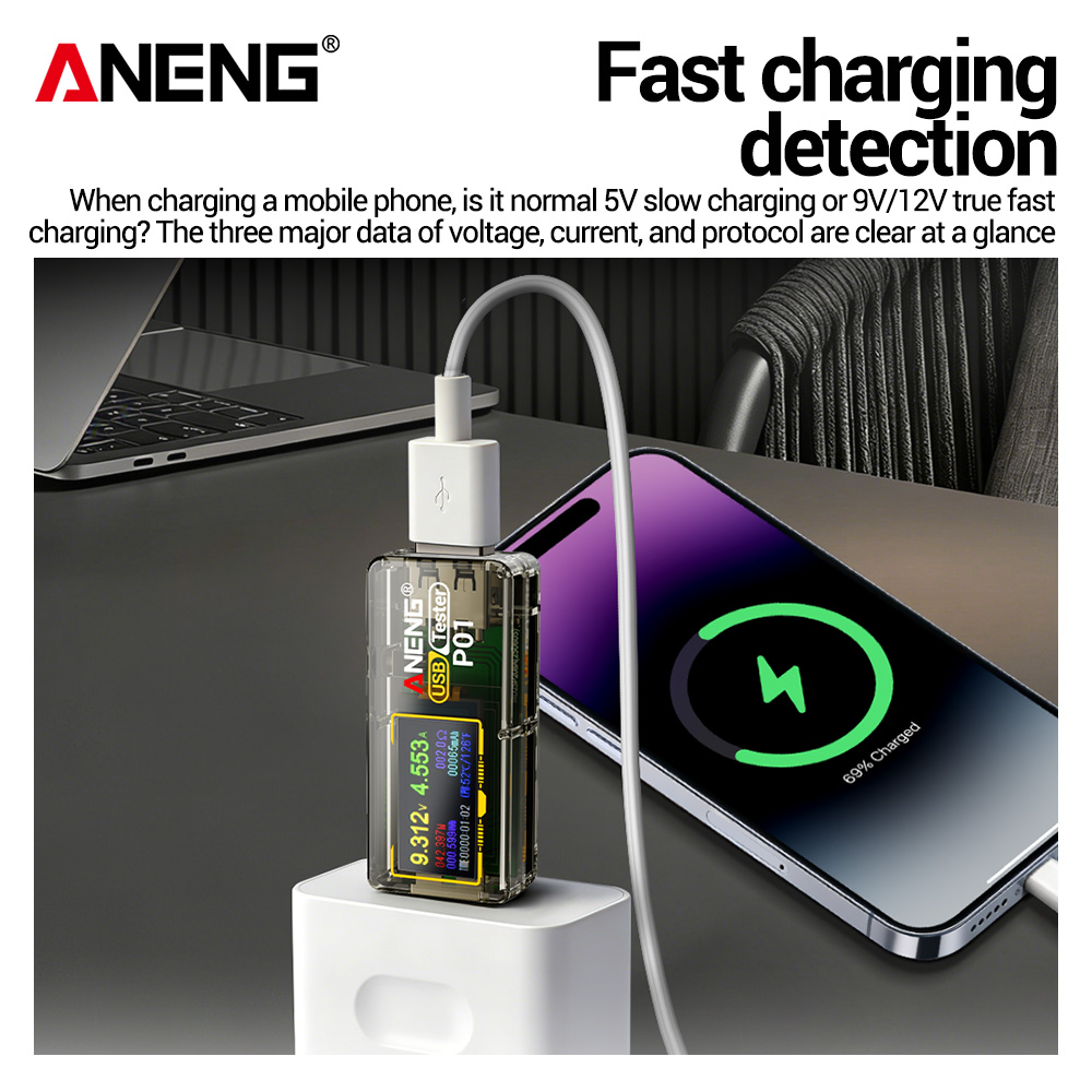 ANENG P01 USB Tester Voltmeter - Co Detector Plug ulasan dan harga